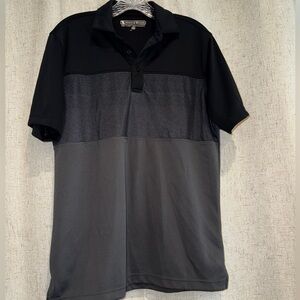 Pebble Beach Black and Gray Polo Shirt
